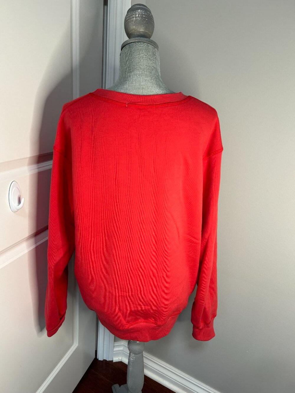 Project Social T Merry & Bright Reversible Sweatshirt Candy Red Size M EUC - Picture 3 of 3